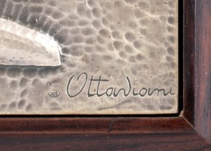 OTTAVIANI ARGENTIERE, Sterling silver enameled painting