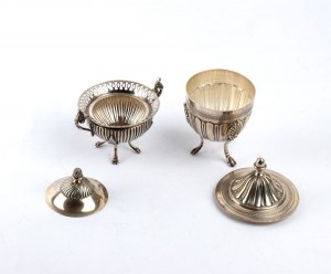 Two italian silver sugar bowl