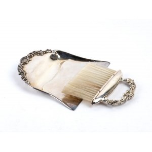 Italian silver dustpan and brush