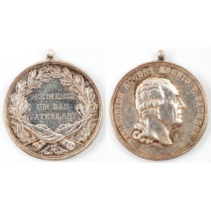 SREBRNY MEDAL ZASŁUG WOJSKOWYCH ŚW. HENRYKA, Saksonia, wz. 1866