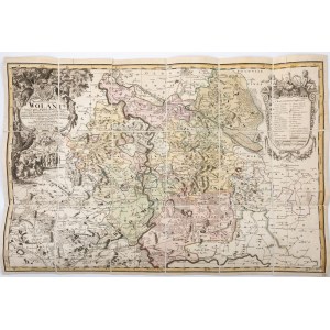 MAPA KSIĘSTWA WOŁOWSKIEGO, Norymberga, Spadkobiercy Homana, 1736