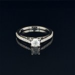 ANELLO IN ORO BIANCO 14K 2,58 GR CON DIAMANTI - RNG30207