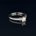 ANELLO IN ORO BIANCO 14K 2,58 GR CON DIAMANTI - RNG30207