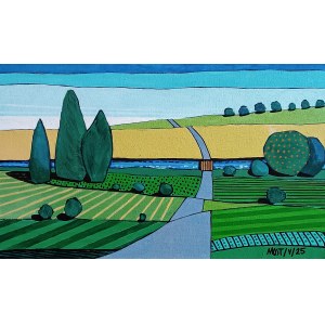 Michal Ostaniewicz, Landscape with Bridge, 2025