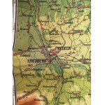 Śląsk Cieszyński - Cieszyn - mapa topograficzna na płótnie - Heimatkarte Kreis Teschen - Cieszyn ca. 1914 [ Cieszyn, Jabłonków, Skoczów, Ustroń , Szczyrk Bielsko, Bohumin, Strumień, Wisła ]