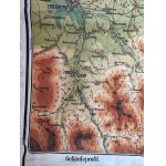 Śląsk Cieszyński - Cieszyn - mapa topograficzna na płótnie - Heimatkarte Kreis Teschen - Cieszyn ca. 1914 [ Cieszyn, Jabłonków, Skoczów, Ustroń , Szczyrk Bielsko, Bohumin, Strumień, Wisła ]