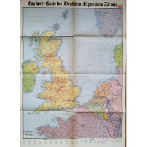 Anglia - Mapa Wielkiej Brytanii wydana w Berlinie w 1940 roku