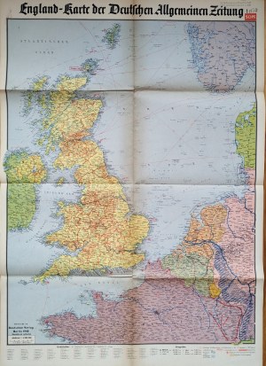 England - Map of Great Britain published in Berlin in 1940.