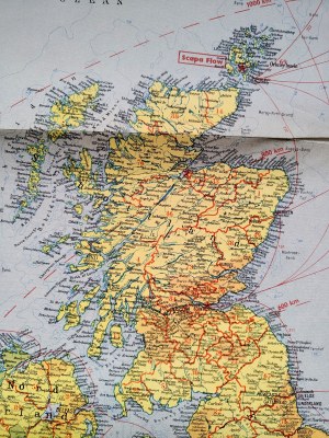 England - Map of Great Britain published in Berlin in 1940.