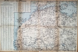 Map of North Africa and the Mediterranean - NSDAP publication, 1942 [ Third Reich ].