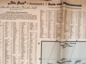 Map of North Africa and the Mediterranean - NSDAP publication, 1942 [ Third Reich ].