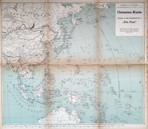 Map of East Asia, Pacific area and Indian Ocean - circa 1943 [ Third Reich ].