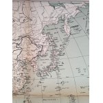 Mapa Azji wschodniej, obszar Pacyfiku i Ocean Indyjski - ok 1943 rok [ III Rzesza]