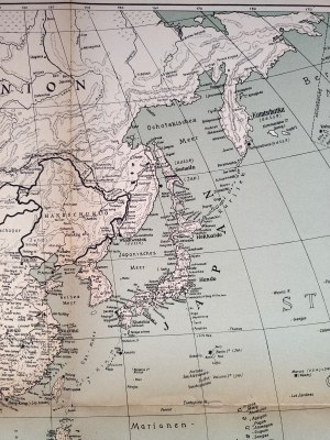 Map of East Asia, Pacific area and Indian Ocean - circa 1943 [ Third Reich ].