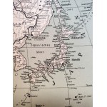 Mapa Azji wschodniej, obszar Pacyfiku i Ocean Indyjski - ok 1943 rok [ III Rzesza]