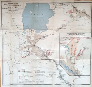 Schematic archaeological map of Khorezm and neighboring areas, made by S.P. Tolstov [ Central Asia ].