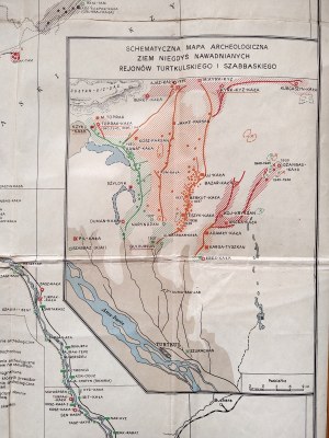 Schematic archaeological map of Khorezm and neighboring areas, made by S.P. Tolstov [ Central Asia ].
