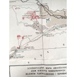 Schematyczna mapa archeologiczna Chorezmu i sąsiadujących z nim rejonów, sporządził S.P. Tołstow [ Azja Środkowa ]