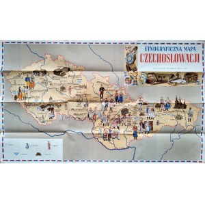 Ethnographic Map of Czechoslovakia - Prague 1948