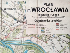 Wroclaw - Plan of the city of Wroclaw ca. 1950