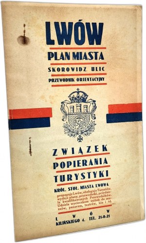 Lviv - City plan, index of streets, orientation guide, Lviv 1938