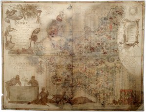 Hunting Map of the Polish Forests - Eliasz Kanarek, Tadeusz Lipski, Warsaw 1938 [ hunting, hunting, State Forests ].