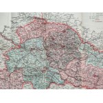 Karte von Kroazien und Slavonien - Mapa Chorwacji i Slawonii, dedykowana Hrabiemu Jellacic von Buzim, zaprojektowana przez M. Katzenschlager i K. Peucker - Wien 1909/10