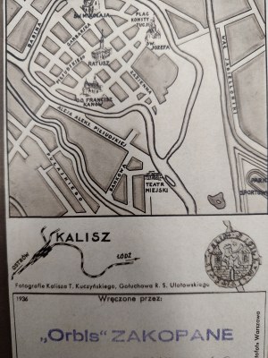 Kalisz and Goluchow - Wyd. Ligi Popierania Turystyki, J. Kilarski, Warsaw 1936 [ Orbis Zakopane stamp].
