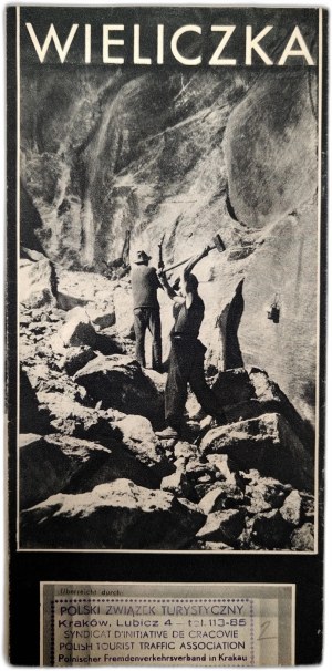 Wieliczka - tourist folder, League for the Promotion of Tourism, Warsaw 1937 [ Salt Mine, stamp Krakow ].