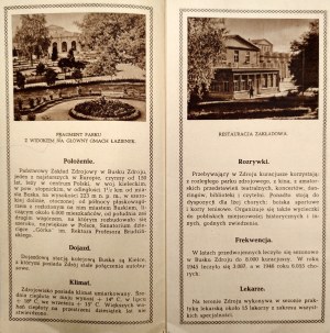 Busko Zdrój - mineral waters - tourist folder of the spa, price list - Warsaw 1947 [Uzdrowisko, Zakład Kuracyjny].