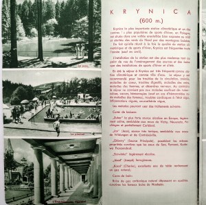 Krynica - Zegiestow - Pologne - League for the Promotion of Tourism, tourist folder, Warsaw 1938 [ Uzdrowisko ].