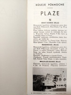 Northern Railway - Beaches of Northern France- tourist guide in Polish, Paris ca. 1935