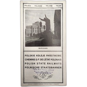 Polskie Koleje Państwowe - PKP - informator- koszty i warunki przejazdu 1931 rok [ Mapa Linii Kolejowych ]