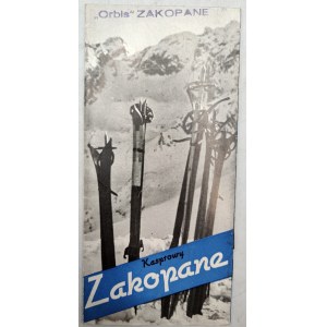 Zakopane - Kasprowy - informator turystyczny, narciarski z mapą Zakopanego proj. Tadeusza Lipskiego, Warszawa 1938 [ Tatry, narciarstwo hokej, skoki narciarskie, wspinaczka]