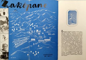 Zakopane - Kasprowy - tourist guide, ski guide with map of Zakopane proj. Tadeusz Lipski, Warsaw 1938 [ Tatra Mountains, skiing field hockey, ski jumping, climbing].