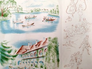 Bath Baldovce - Tatra summer home for children and students - ca. 1938 [ Orbis Zakopane stamp].