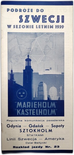 Gdynia - Gdansk - Sopot Stockholm - Sweden America line - tourist guide, Gdynia 1939.
