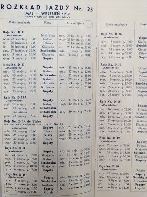 Gdynia - Gdansk - Sopot Stockholm - Sweden America line - tourist guide, Gdynia 1939.