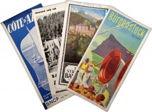 Switzerland, Austria, Slovakia, France - pre-war travel guides