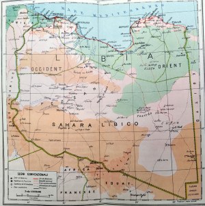 Libya - tourist guides - 1938 [ Africa, Orbis Zakopane stamp, M. Dudovich ].