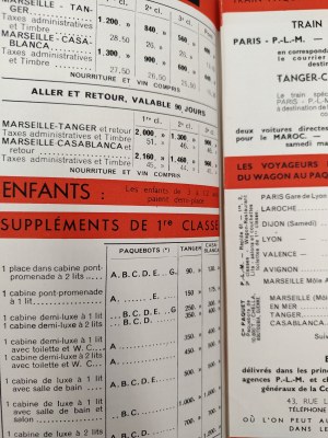 Le Maroc - travel guides of the sea lines, Paris 1938 [ Orbis Zakopane stamp].