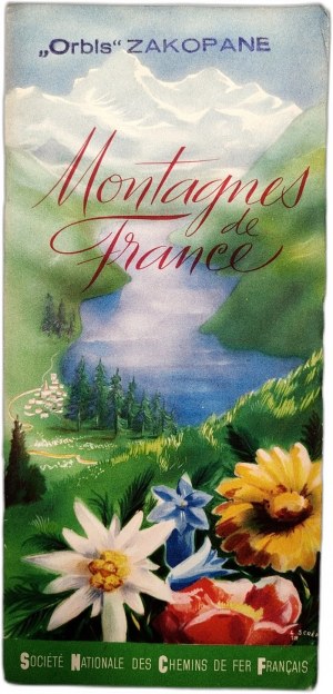 Montagnes de France - Mountains of France - informative guide in Polish, ca. 1930 [ Alps, Pyrenees, Ardennes, Mont Blanc].
