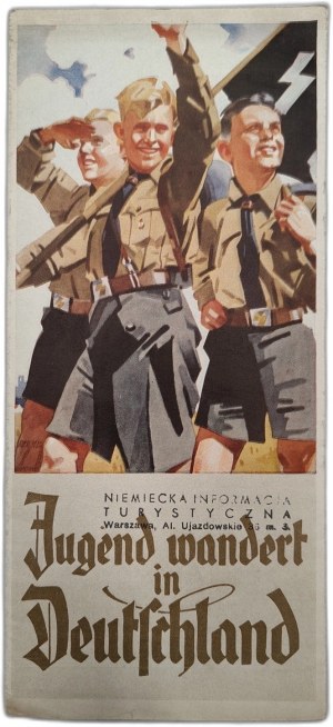 German Tourist Information - Propaganda print - Youth wandering in Germany - ca. 1939 [ Hitlerjugend].