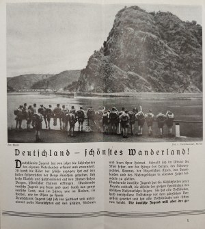 German Tourist Information - Propaganda print - Youth wandering in Germany - ca. 1939 [ Hitlerjugend].