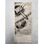 ABA - SAS - Swedish AIR LINES - Plan lotów styczeń 1947 [ Linie lotnicze, reklama Shell]