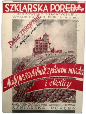 Szklarska Poreba - a small guide with a town plan - Szklarska Poreba 1946 [ Orbis Zakopane stamp ].