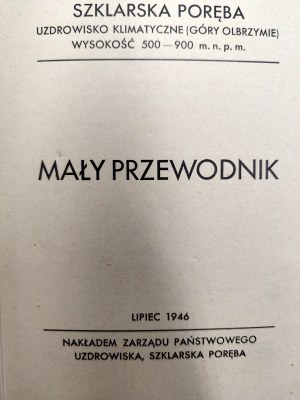 Szklarska Poreba - a small guide with a town plan - Szklarska Poreba 1946 [ Orbis Zakopane stamp ].