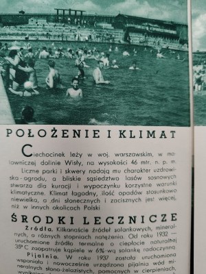 Ciechocinek - Cieplica - brine and mud spa, tourist guide, Warsaw ca. 1938