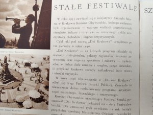 Festival of Arts - Days of Cracow 3-24 VI, 1939 - tourist guide, Cracow 1939
