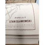 Szarłowski Alojzy - Stanisławów i Powiat Stanisławowski pod względem historycznym i geograficzno - statystycznym, Stanisławów 1887 [ Kresy, mapa powiatu ]